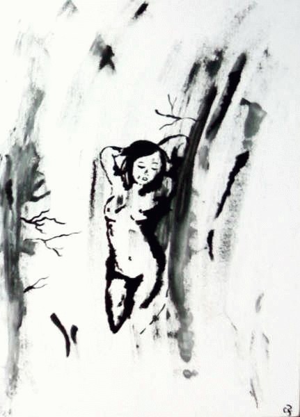 cp197edited Woman I 50x70x4 no frame Acrylic_canvas Carina Pedersen sell art in Gallery www.Artdanish.dk, Roskildevej 61, 4300 Holbaek, Denmark, Europe, EU