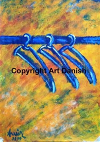 3 Jobless Hangers , 50 x 35 cm , Acrylic on Canson