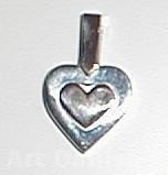 Silver_Gold_Heart Filled (8-14carat gold,925 silver)  for sale in Online Gallery Art Danish, contact Inge Marie Jensen