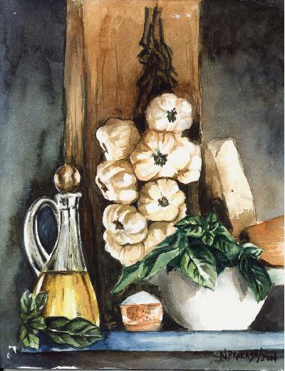 Still life – Water color on paper by Prakash Narshima sell by Galleri Art Danish Denmark