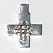 Markaday Silver_Gold_cross designcross plaited "Plain" ( 8-14car.gold,925 silver) signerade med stämpel handmade for sale in Online Gallery Art Danish, contact Inge Marie Jensen Guldsmede arbejde 