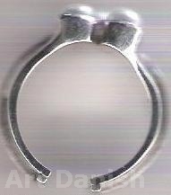 Karins smykkekunst Pear Ring (8-14carat gold,925 silver) 
