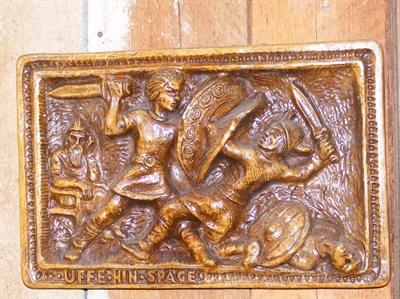 111347 Uffe Hin Spage Gips relief 1900 tal Mytologiskt motiv