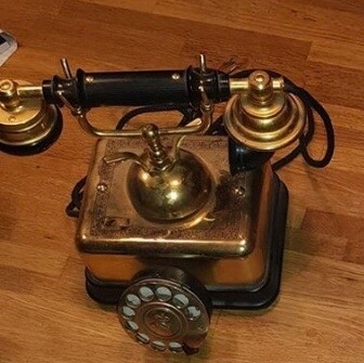 Antik telefon bordmodel 1950