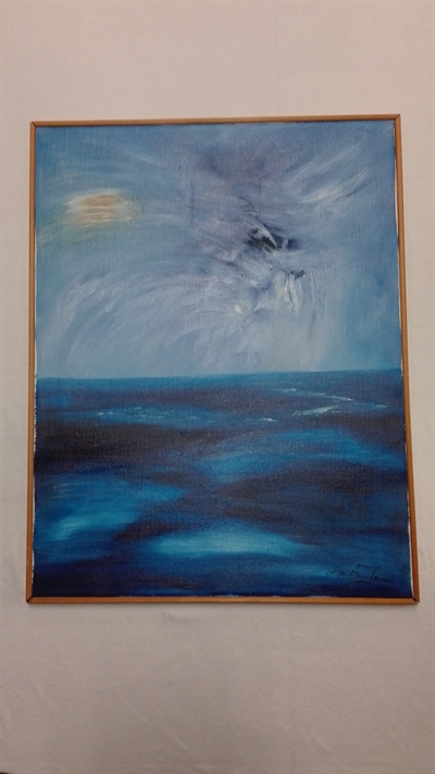 111350 Glimt i vandet Ellinge Lyng oil on canvas 52 x 67 cm